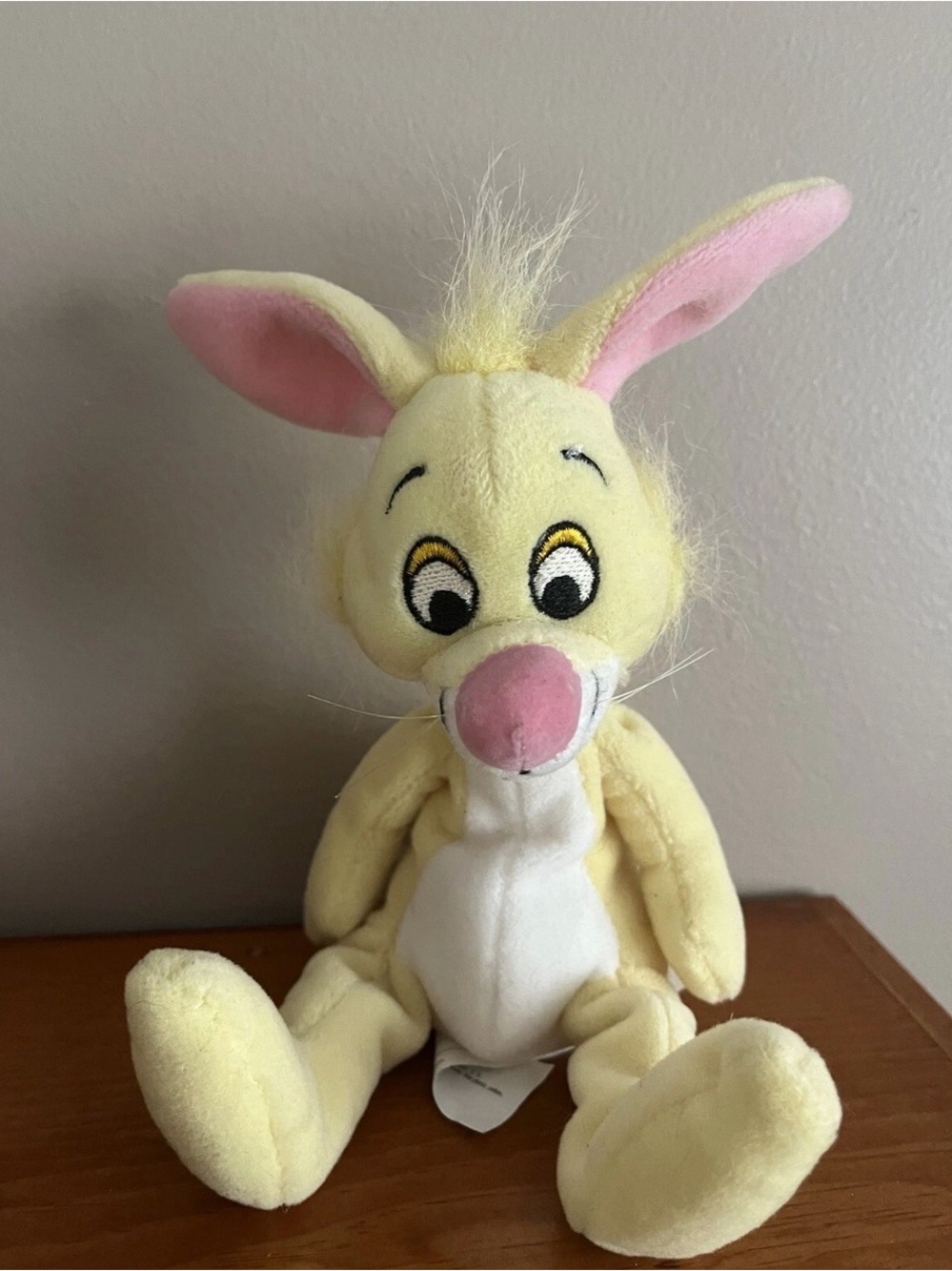 Disney Yellow Rabbit Plush - Vintage 9” beanbag